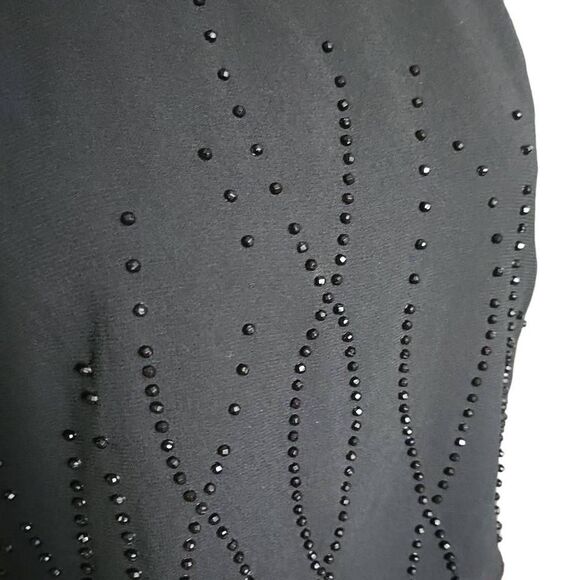 J.R. Nites by Caliendo Ladies Black Strappy Beaded Halter Top - Size 10 - Picture 5 of 8